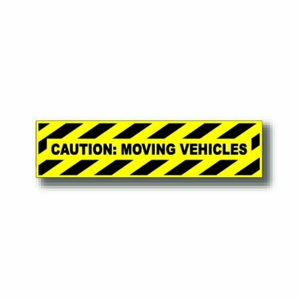 Ergomat 8in x 32in RECTANGLE SIGNS - Caution: Moving Vehicles DSV-SIGN 256 #2181 -UEN